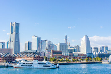 神奈川県横浜市みなとみらいの風景