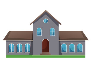 residential houses exterior flat style 