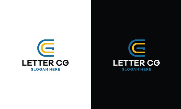 alphabet letter icon logo CG