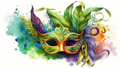 Mardi gras colors background wallpaper in yellow,violet,green colors generatie ai - obrazy, fototapety, plakaty