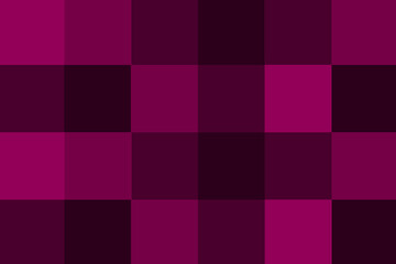 Viva magenta geometrical background. Seamless pattern with pink square on black backdrop. Checkered background in japanese style in trend color.
