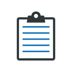 Clipboard file icon vector graphic illustration