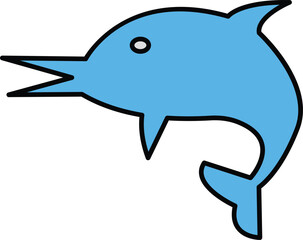 Dolphin Vector Icon
