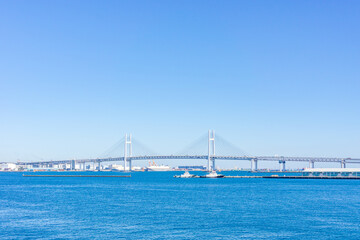 Obraz premium 神奈川県横浜市のベイブリッジ