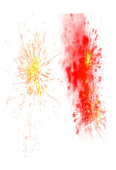 Realistic firework elements PNG format easy to use festive sparkler overlay