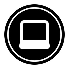 Laptop Circular line icon