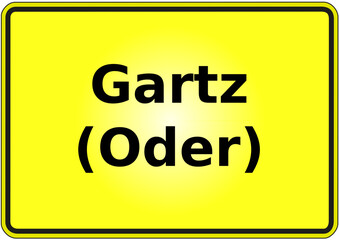 Stadteingangsschild Deutschland Stadt Gartz (Oder)