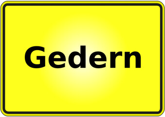 Stadteingangsschild Deutschland Stadt Gedern
