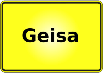 Stadteingangsschild Deutschland Stadt Geisa