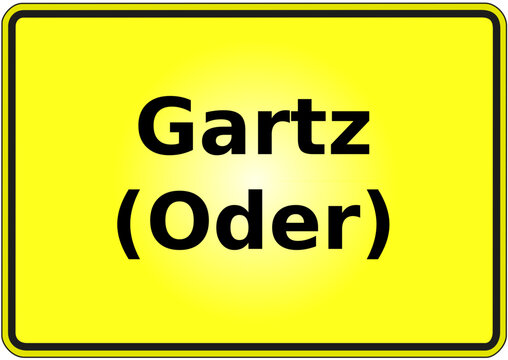 Stadteingangsschild Deutschland Stadt Gartz (Oder)