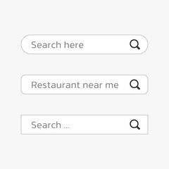 Obraz premium set of search field ui vector illustration