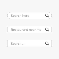 set of search field ui vector illustration