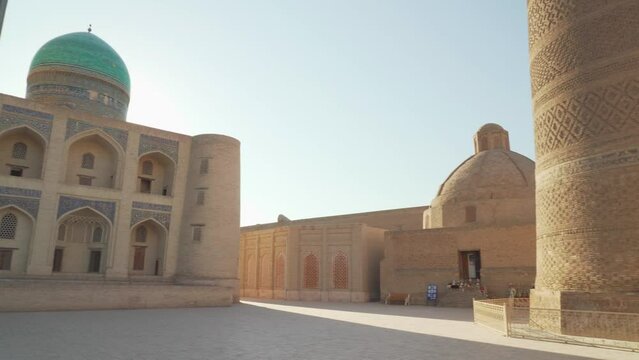 Awesome view of Po-i-Kalan complex in Bukhara, Uzbekistan