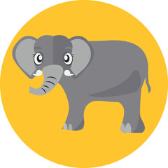 Elephant Vector Icon
