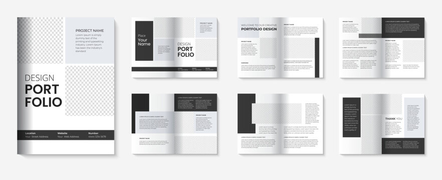 Multipurpose photography portfolio brochure template with architecture interior portfolio cover design - Powered by Adobe
