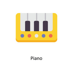 Piano vector Flat Icons. Simple stock illustration stock illustration