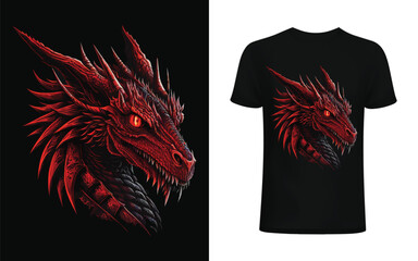 King dragon original vector illustration for t shirt design, poster,  logo etc. © Vector Boss