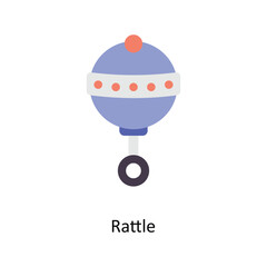 Rattle vector Flat Icons. Simple stock illustration stock illustration