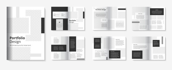 Portfolio design with booklet template for multipurpose business
