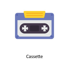 Cassette vector Flat Icons. Simple stock illustration stock illustration