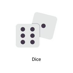 Dice vector Flat Icons. Simple stock illustration stock illustration
