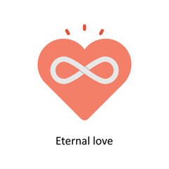 Eternal love vector Flat Icons. Simple stock illustration stock illustration