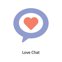 Love Chat vector Flat Icons. Simple stock illustration stock illustration