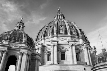Fototapeta na wymiar The Vatican dome, Rome, Italy