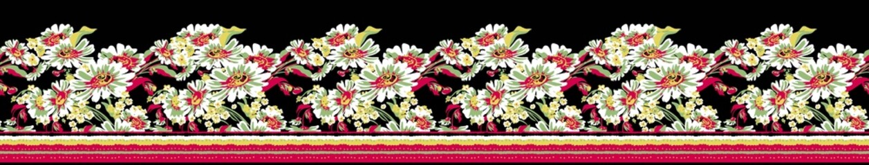 Digital textile motifs geometric Baroque floral ornaments ethnic motifs for textile prints