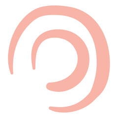 Pink brushstroke lines, decorative element