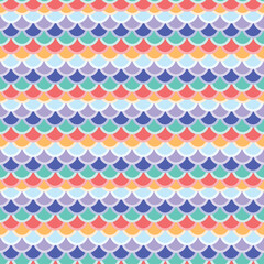 Seamless pattern, semicircle in pastel colors. with a variety of interesting