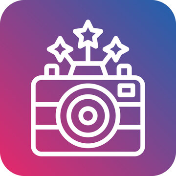 New Year Camera Icon Style