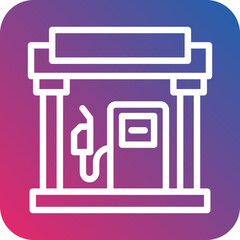 Petrol Station Icon Style
