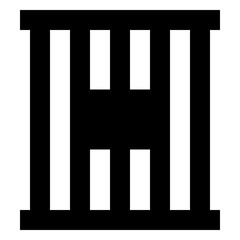 Jail glyph icon