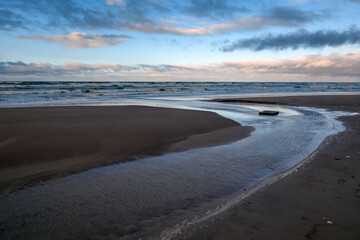 Cloudy day by Baltic sea.