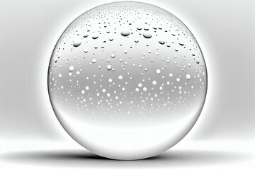A 3d white light texture of a reflection on a rough bubble, isolated on a white background. Generative AI