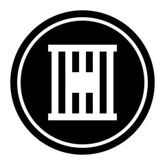 Jail Circular line icon