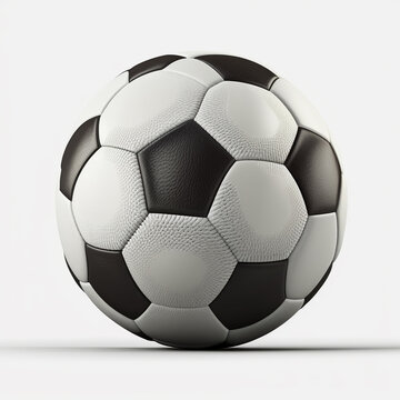 Fußball auf weißem Hintergrund isoliert (erstellt durch KI-Tool)