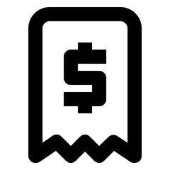 Obraz premium Receipt line icon