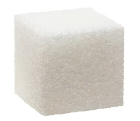 White sugar cube cut out