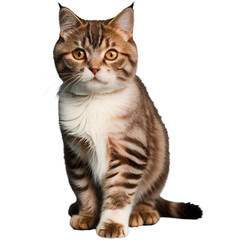 Brown Scottish Fold cat in sitting pose