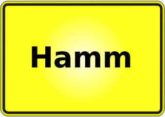 Stadteingangsschild Deutschland Stadt Hamm