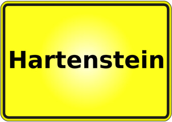 Stadteingangsschild Deutschland Stadt Hartenstein