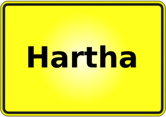 Ortseingangsschild Deutschland Stadt Hartha