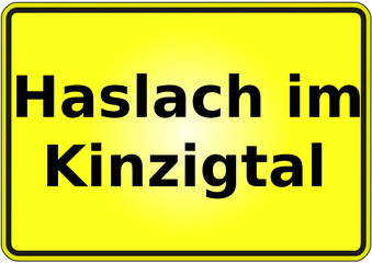 Stadteingangsschild Deutschland Stadt Haslach im Kinzigtal