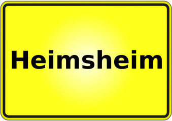 Ortseingangsschild Deutschland Stadt Heimsheim