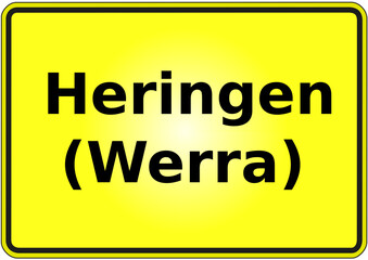 Ortseingangsschild Deutschland Stadt Heringen (Werra)