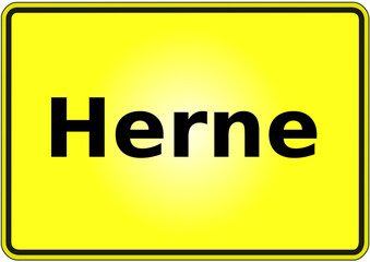 Stadteingangsschild Deutschland Stadt Herne