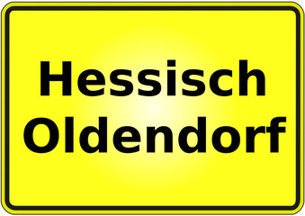 Ortseingangsschild Deutschland Stadt Hessisch Oldendor