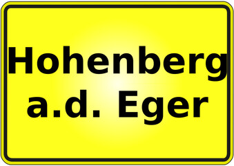 Ortseingangsschild Deutschland Stadt Hohenberg a.d. Eger